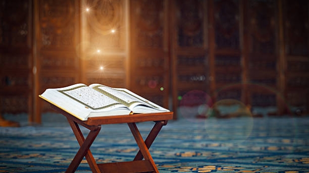 Quran - holy book of Muslims, in the Malaysian mosque